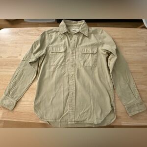 Buck Mason men’s tough twill workshirt size XS sand color